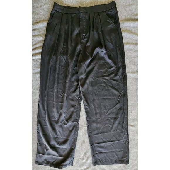 Terea By Andrea Pitter Wide Leg Pants Womens XXL Black Zip Office Career Dressy - Picture 13 of 16